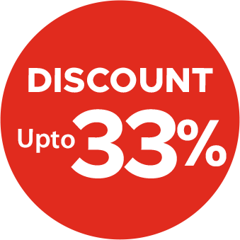 Discount up to 33 %